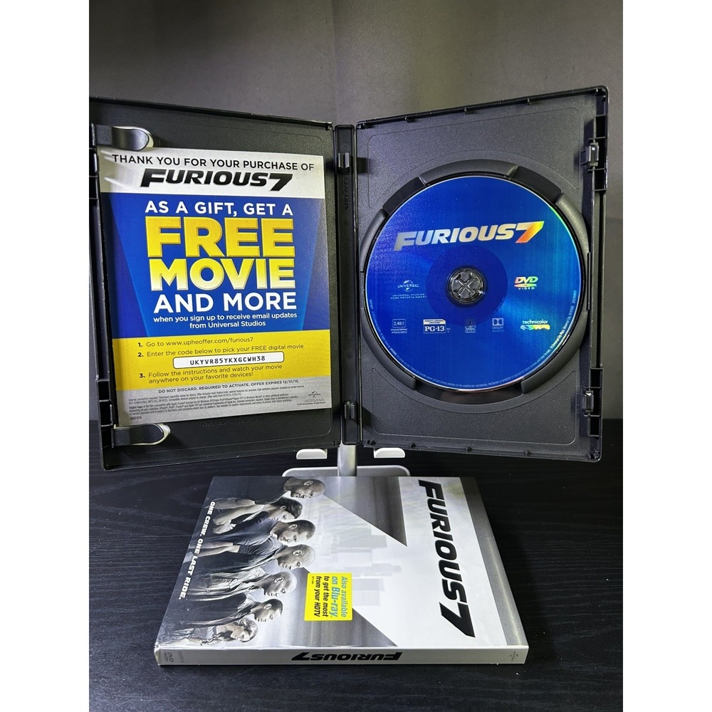 Furious 7 (DVD, 2015) Like New Condition with Slipcover - Picture 5 of 5